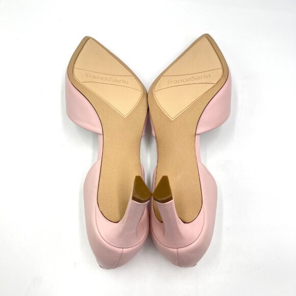Franco Sarto Womens Size 6 Trix Pink Leather D'Orsay Point Toe Heels Pumps Shoes - Picture 8 of 13